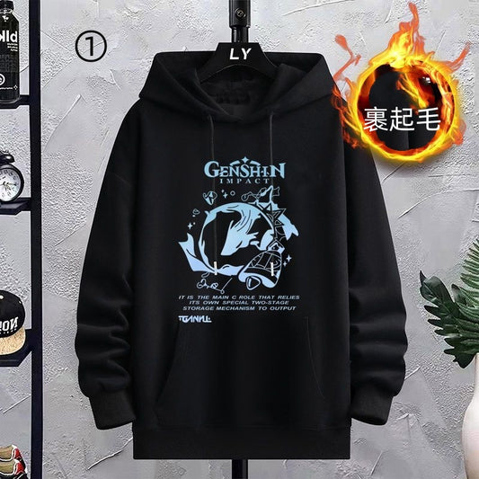 【裹起毛】好感度UP 今季マストバイ 美人度アップ パーカー-A1969