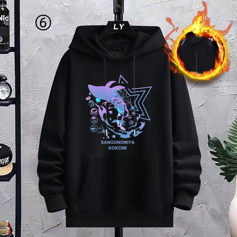 【裹起毛】好感度UP 今季マストバイ 美人度アップ パーカー-A1969