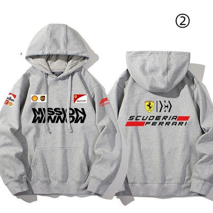 【裹起毛あり】大人の定番　売れ切れ必至　レーシングチーム  パーカー-A2039