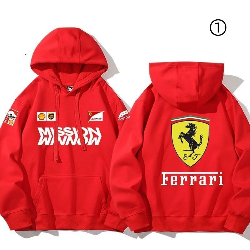 【裹起毛あり】大人の定番　売れ切れ必至　レーシングチーム  パーカー-A2039