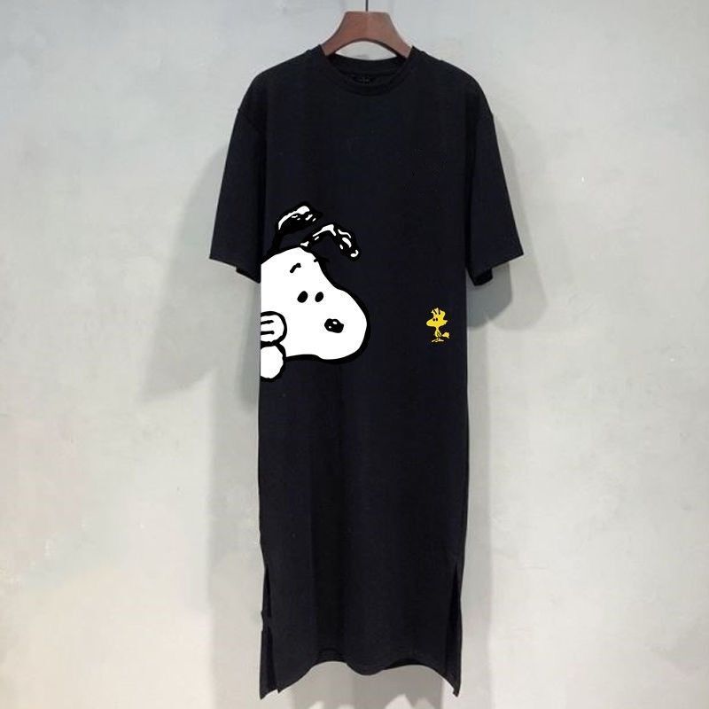 ゆったり カジュアル レディース 半袖 ワンピース E-13465