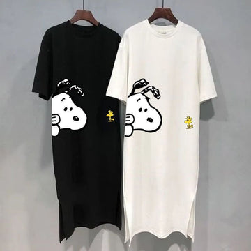 ゆったり カジュアル レディース 半袖 ワンピース E-13465