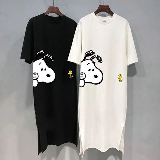 ゆったり カジュアル レディース 半袖 ワンピース E-13465