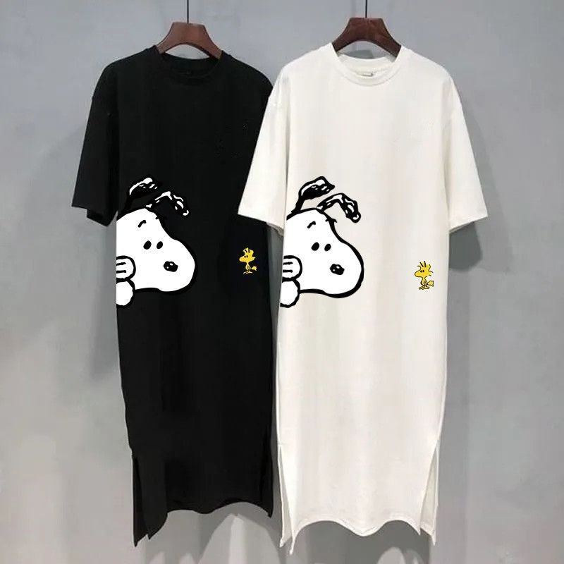 ゆったり カジュアル レディース 半袖 ワンピース E-13465