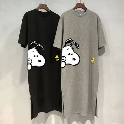 ゆったり カジュアル レディース 半袖 ワンピース E-13465