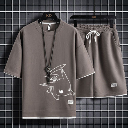 男女兼用 大人気アイテム Tシャツ & ショーツ セットアップ E-13246
