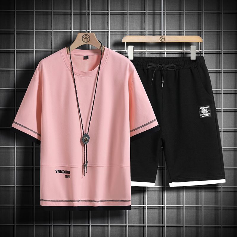 男女兼用 上質 カジュアル Tシャツ & ショーツ セットアップ E-80003