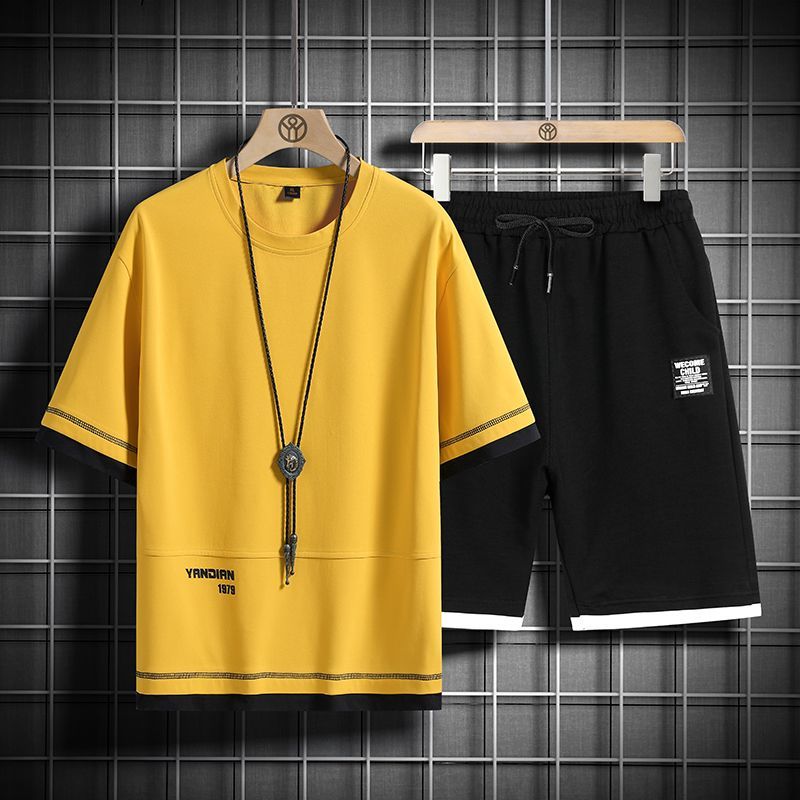 男女兼用 上質 カジュアル Tシャツ & ショーツ セットアップ E-80003