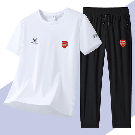 男女兼用 ファッション Tシャツ & カジュアルパンツ セットアップ E-13250