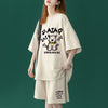 売れ筋 プリント Tシャツ & ショーツ セットアップ E-80100