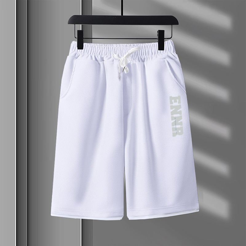 男女兼用 プリント 配色 Tシャツ & ショーツ セットアップ E-80090
