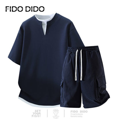 高品質 カジュアル Tシャツ & ショーツ セットアップ E-80067