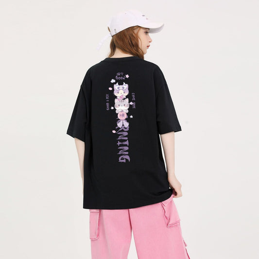 大流行新作 プリント カジュアル Tシャツ F-13463