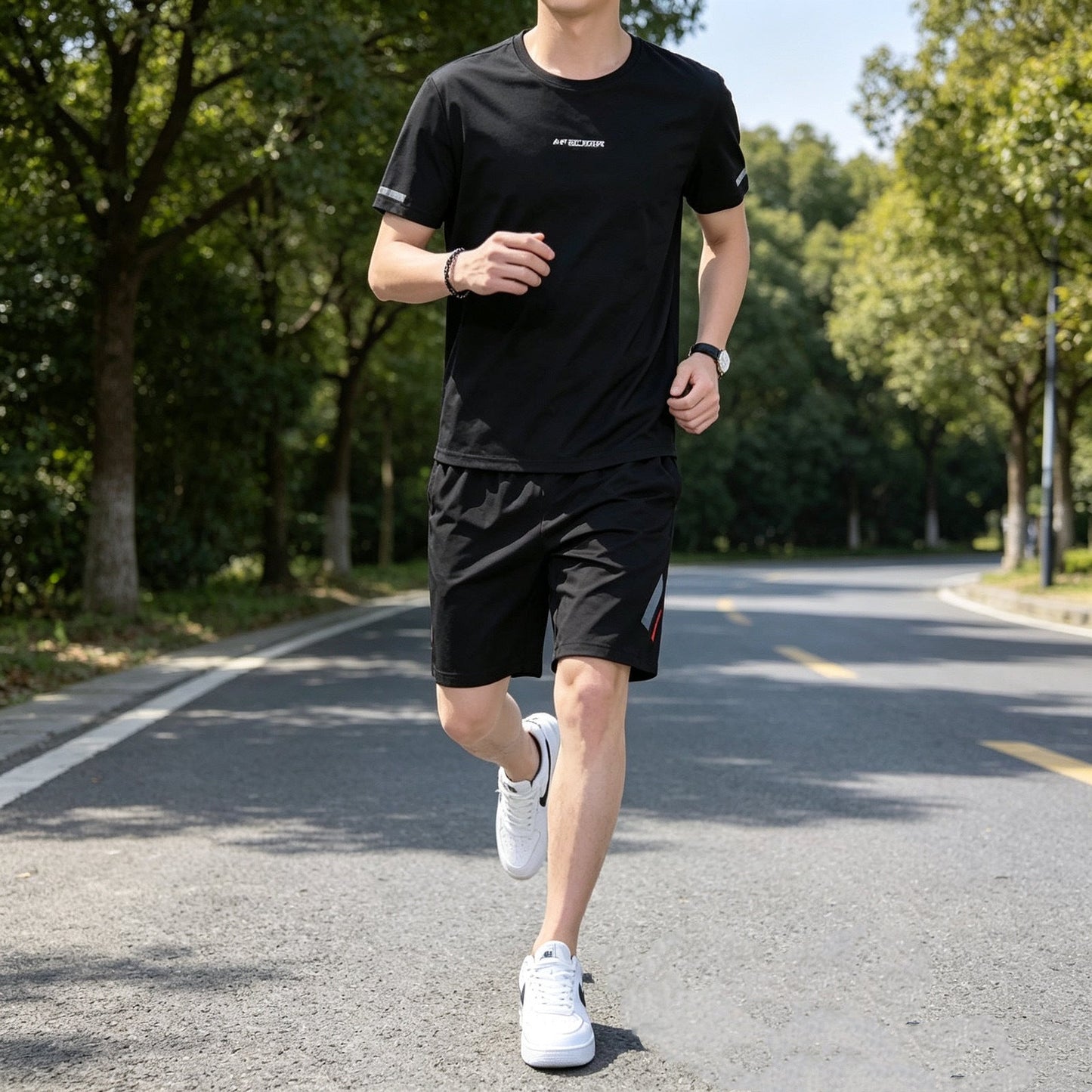 今季トレンド スポーツ Tシャツ & ショーツ セットアップ E-80096