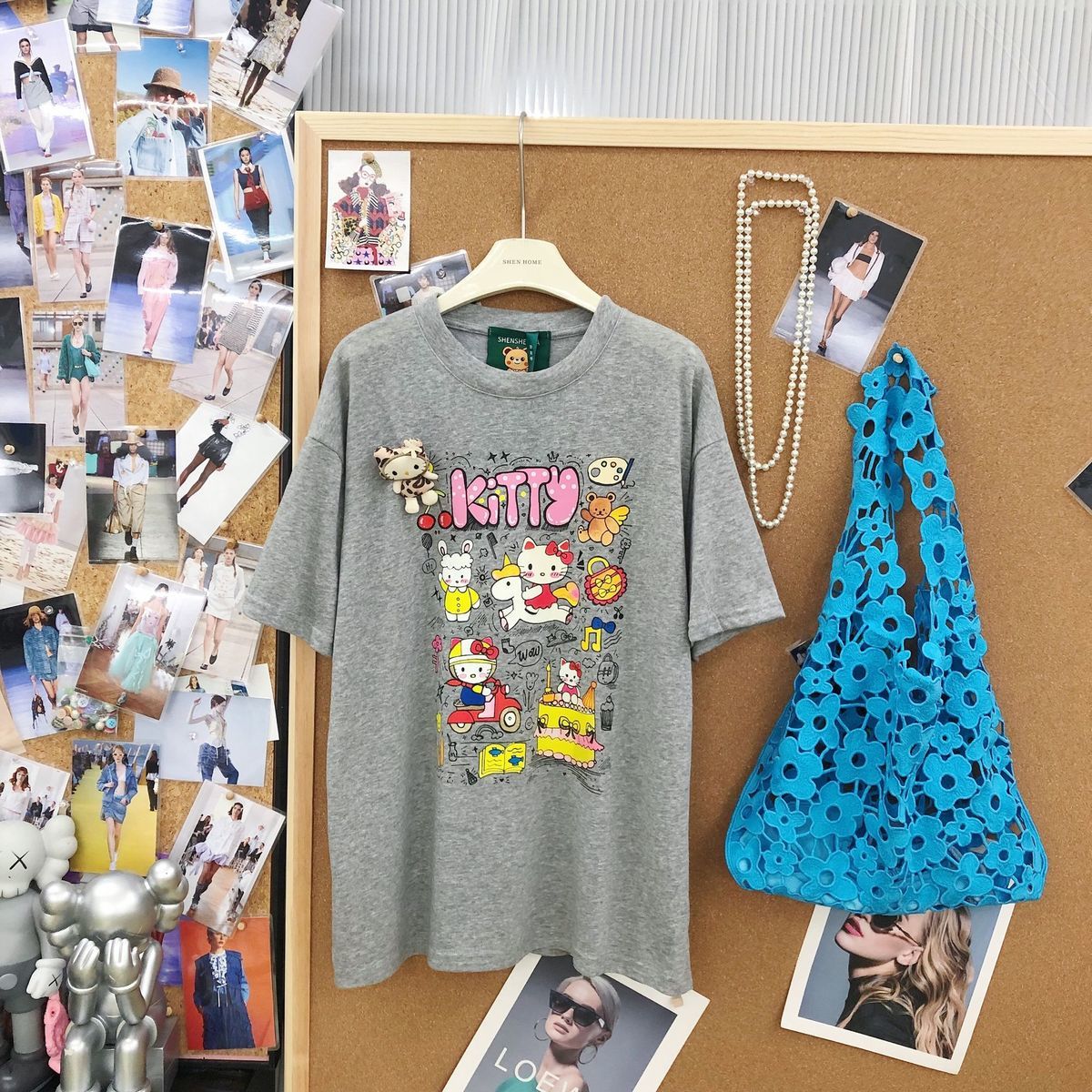 新作トレンド プリント カジュアル Tシャツ E-13470