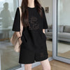 早い者勝ち プリント Tシャツ & ショーツ セットアップ E-80092