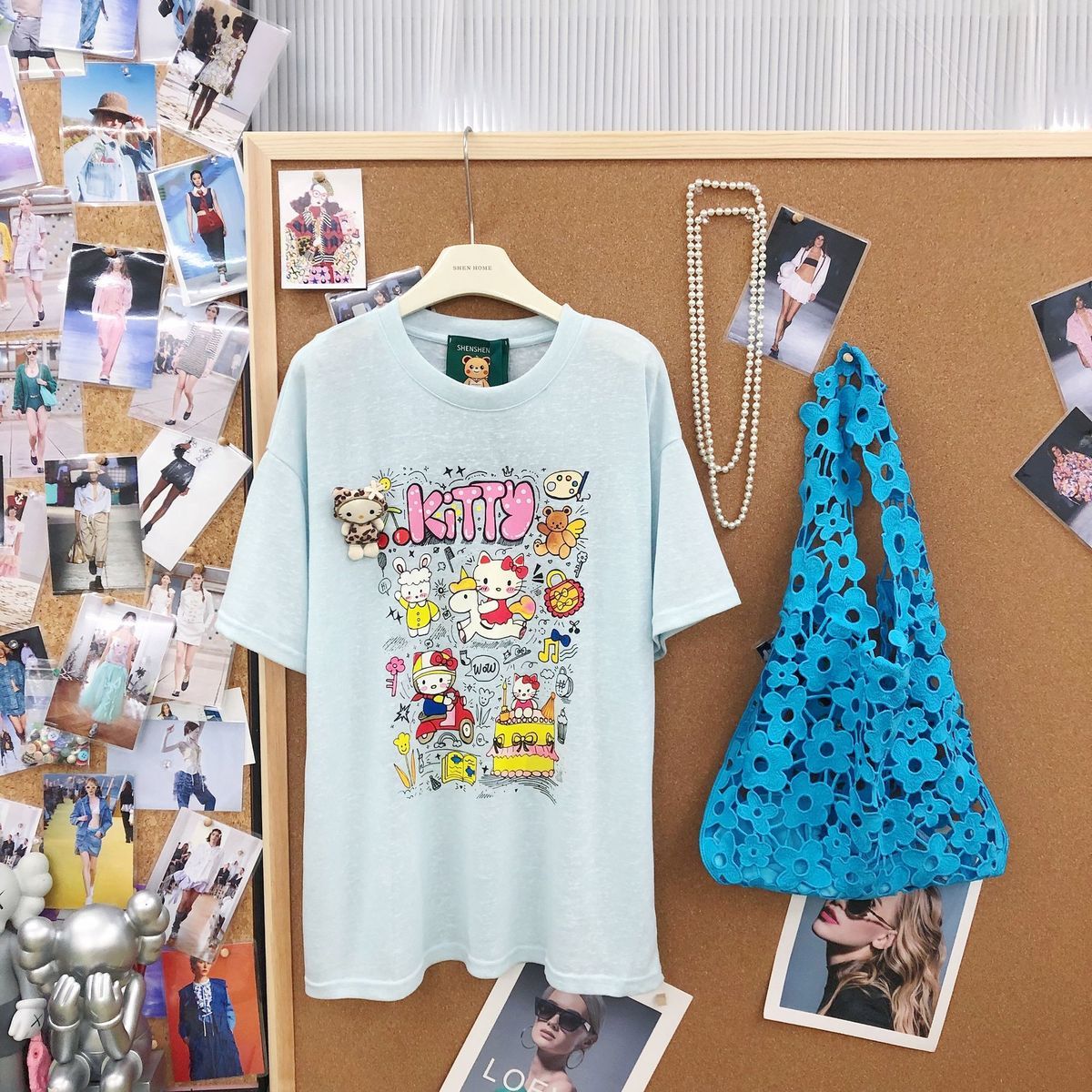 新作トレンド プリント カジュアル Tシャツ E-13470
