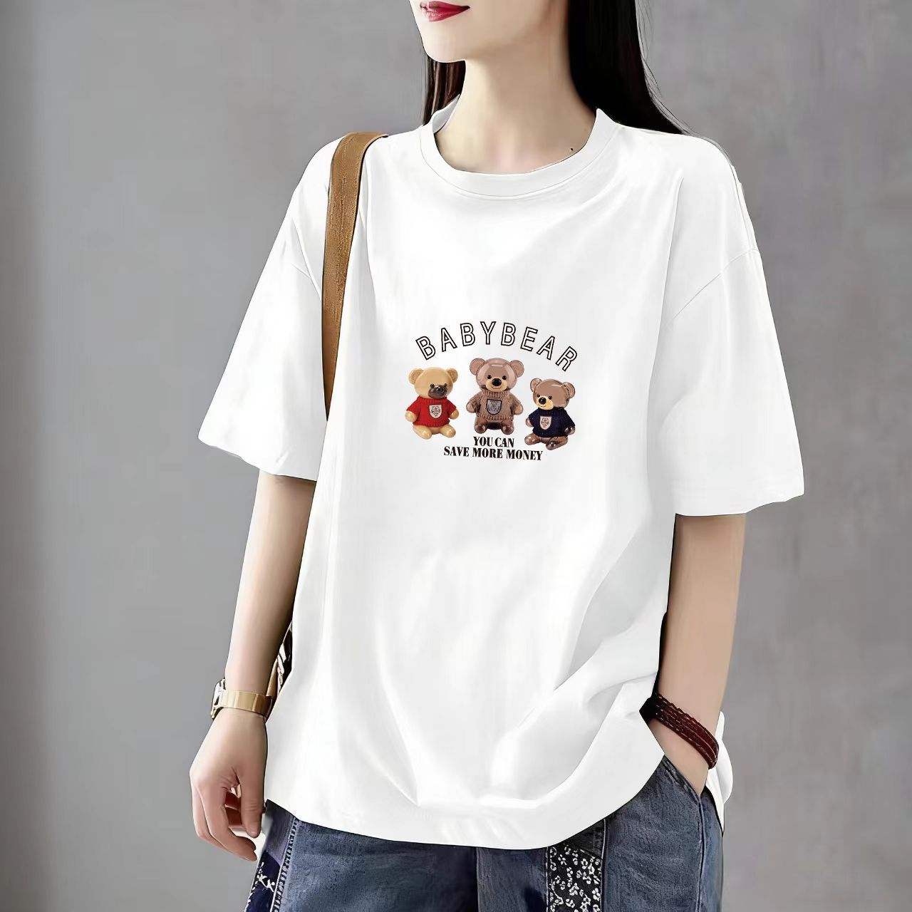 早い者勝ち プリント 肌触りよい Tシャツ E-80097