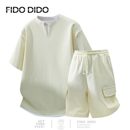 高品質 カジュアル Tシャツ & ショーツ セットアップ E-80067