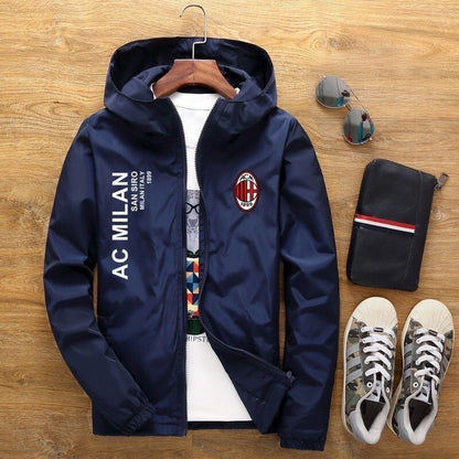 男女兼用 スポーティー プリント ウィンドジャケット E-13255