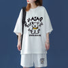 売れ筋 プリント Tシャツ & ショーツ セットアップ E-80100