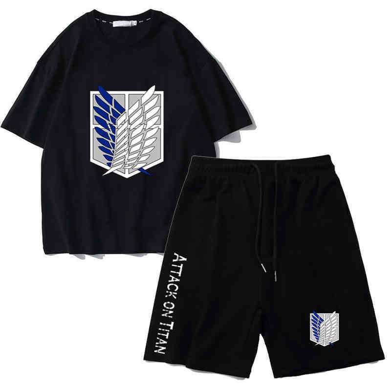 男女兼用 カジュアル Tシャツ & ショーツ セットアップ E-13331