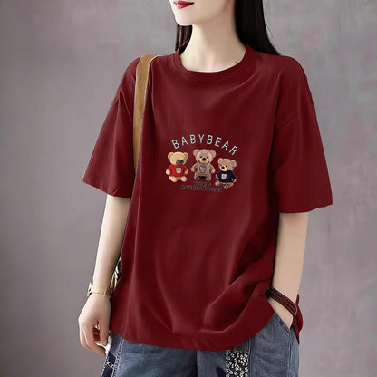 早い者勝ち プリント 肌触りよい Tシャツ E-80097