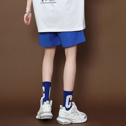 売れ筋 ゆったり Tシャツ & ショーツ セットアップ E-80109