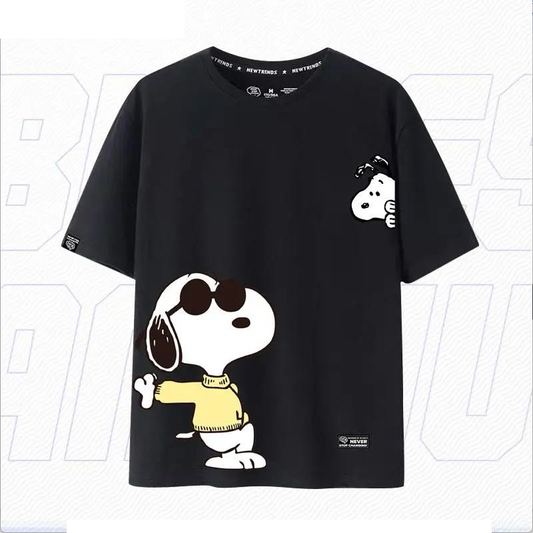 人気キャラ プリント 半袖 男女兼用 Tシャツ E-13173