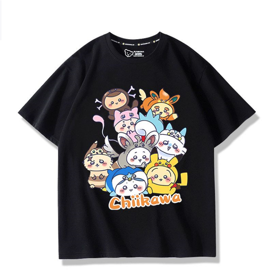 男女兼用 プリント 半袖 Tシャツ E-13195