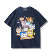 男女兼用 プリント 半袖 Tシャツ E-13195