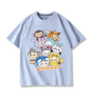 男女兼用 プリント 半袖 Tシャツ E-13195