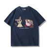 男女兼用 プリント 半袖 Tシャツ E-13196