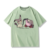 男女兼用 プリント 半袖 Tシャツ E-13196