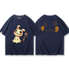 男女兼用 シンプル プリント 半袖 Tシャツ E-13202