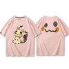 男女兼用 シンプル プリント 半袖 Tシャツ E-13202