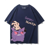 男女兼用 シンプル プリント 半袖 Tシャツ E-13205