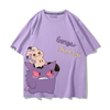 男女兼用 シンプル プリント 半袖 Tシャツ E-13205