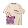 男女兼用 シンプル プリント 半袖 Tシャツ E-13205