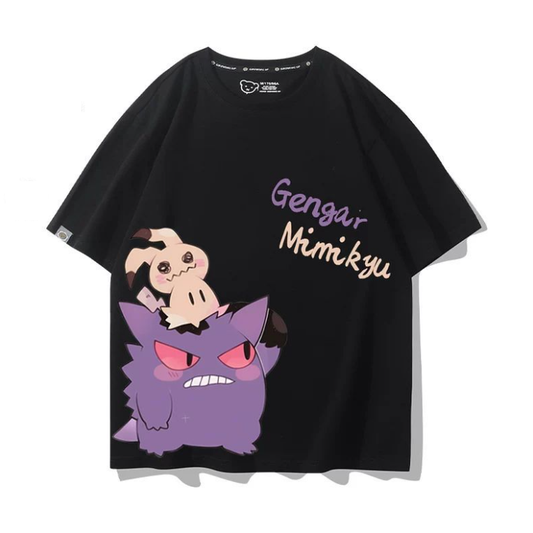 男女兼用 シンプル プリント 半袖 Tシャツ E-13205