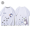 男女兼用 快適 プリント 半袖 Tシャツ E-13193