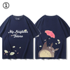 男女兼用 快適 プリント 半袖 Tシャツ E-13193