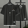男女兼用 シンプル 上質 Tシャツ & ショーツ セットアップ E-80002