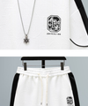 男女兼用 カジュアル スポーツ Tシャツ & ショーツ セットアップ E-80004