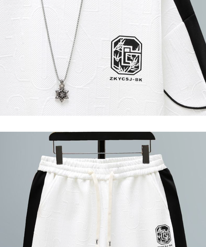 男女兼用 カジュアル スポーツ Tシャツ & ショーツ セットアップ E-80004