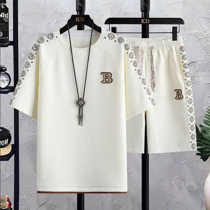 男女兼用 新作 半袖 カジュアル Tシャツ & ショーツ セットアップ E-80006