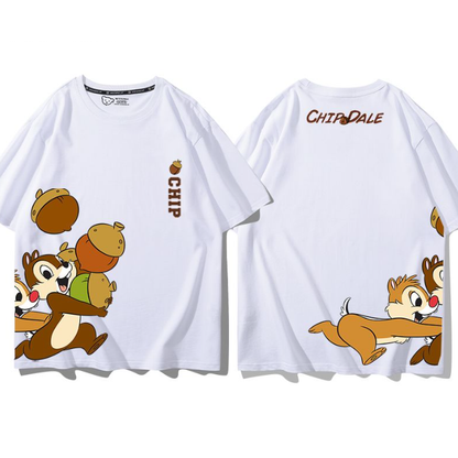 男女兼用 大人気 プリント 半袖 Tシャツ E-13267