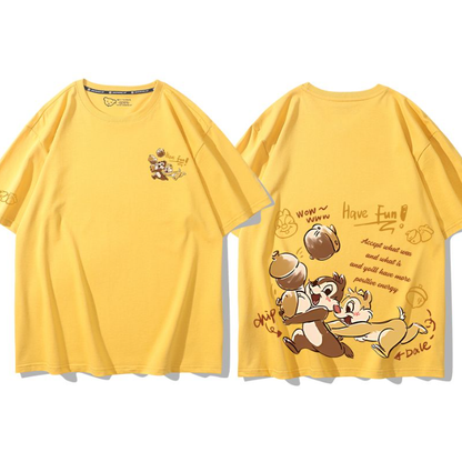 男女兼用 新作 プリント 半袖 Tシャツ E-13268
