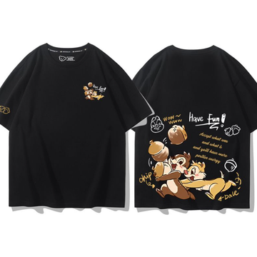 男女兼用 新作 プリント 半袖 Tシャツ E-13268