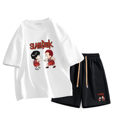 男女兼用 上質 カジュアル Tシャツ & ショーツ セットアップ E-13274